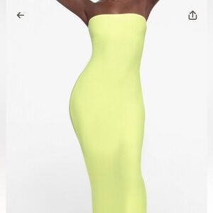Skims lemonade tube dress xxs